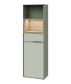 ERY V642 L kancelářská skříň, 1-dveřová/zásuvka/2 niky, 2000x600x400, levá, vodní